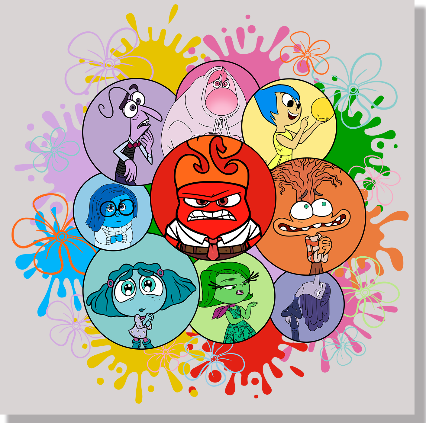 Inside Out Memory Balls DTF Transfer - Ink Masters DTF