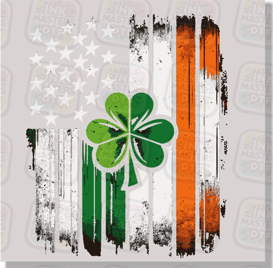 Irish American Flag DTF Transfer - Ink Masters DTF