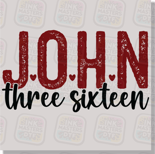 John Three Sixteen DTF Transfer - Ink Masters DTF