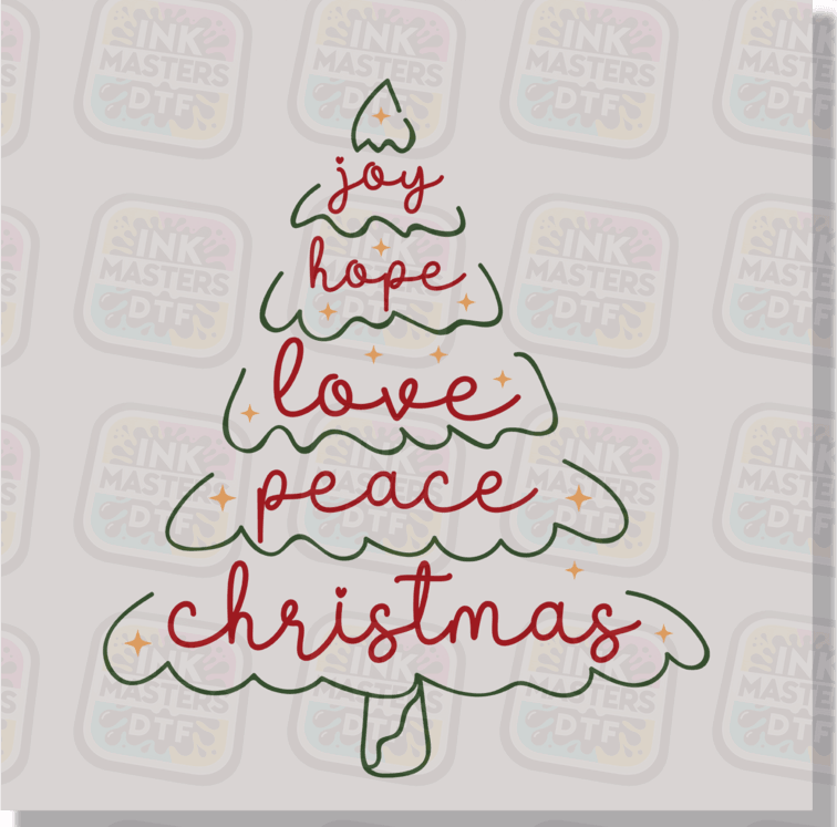 Joy Hope Peace Love DTF Transfer - Ink Masters DTF