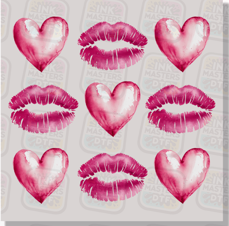 Lips And Hearts DTF Transfer - Ink Masters DTF
