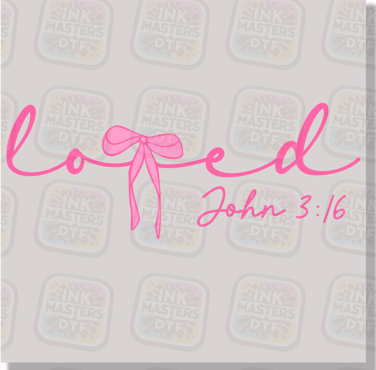 Loved John 316 Bow DTF Transfer - Ink Masters DTF