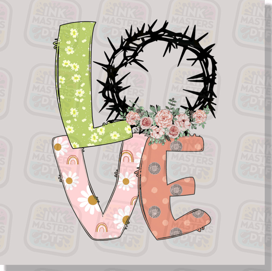Love Easter Jesus Crown DTF Transfer - Ink Masters DTF