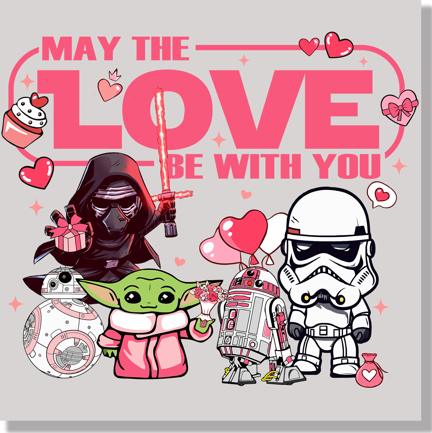 May The Love Be With You Valentines Day DTF Transfer - Ink Masters DTF