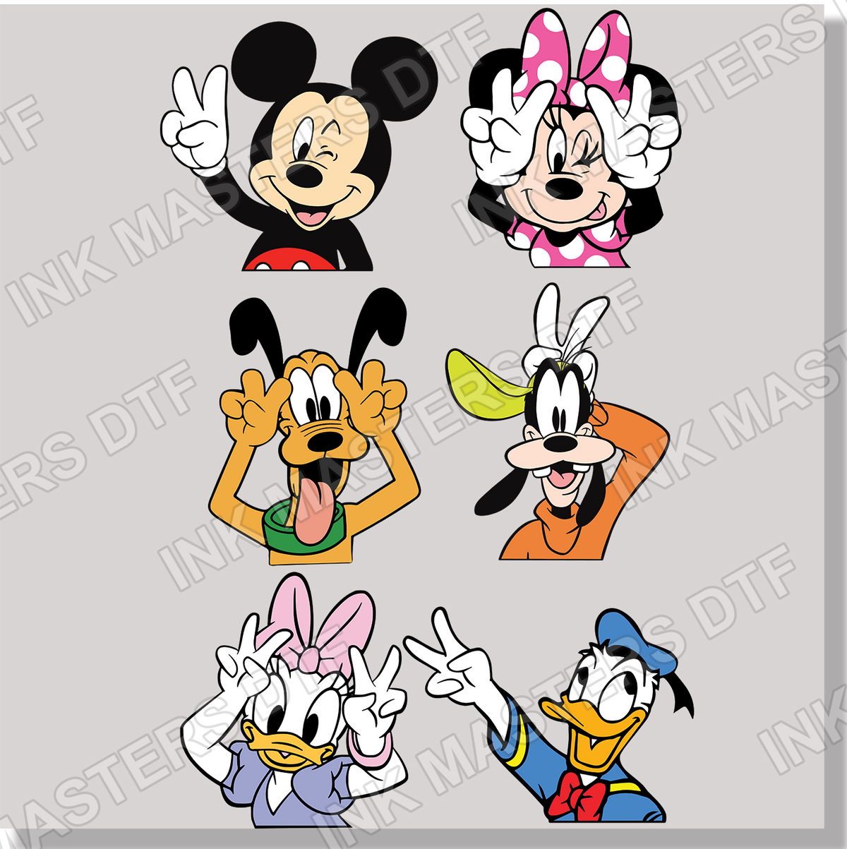 Mickey Mouse And Friends Silly Selfies DTF Transfer - Ink Masters DTF
