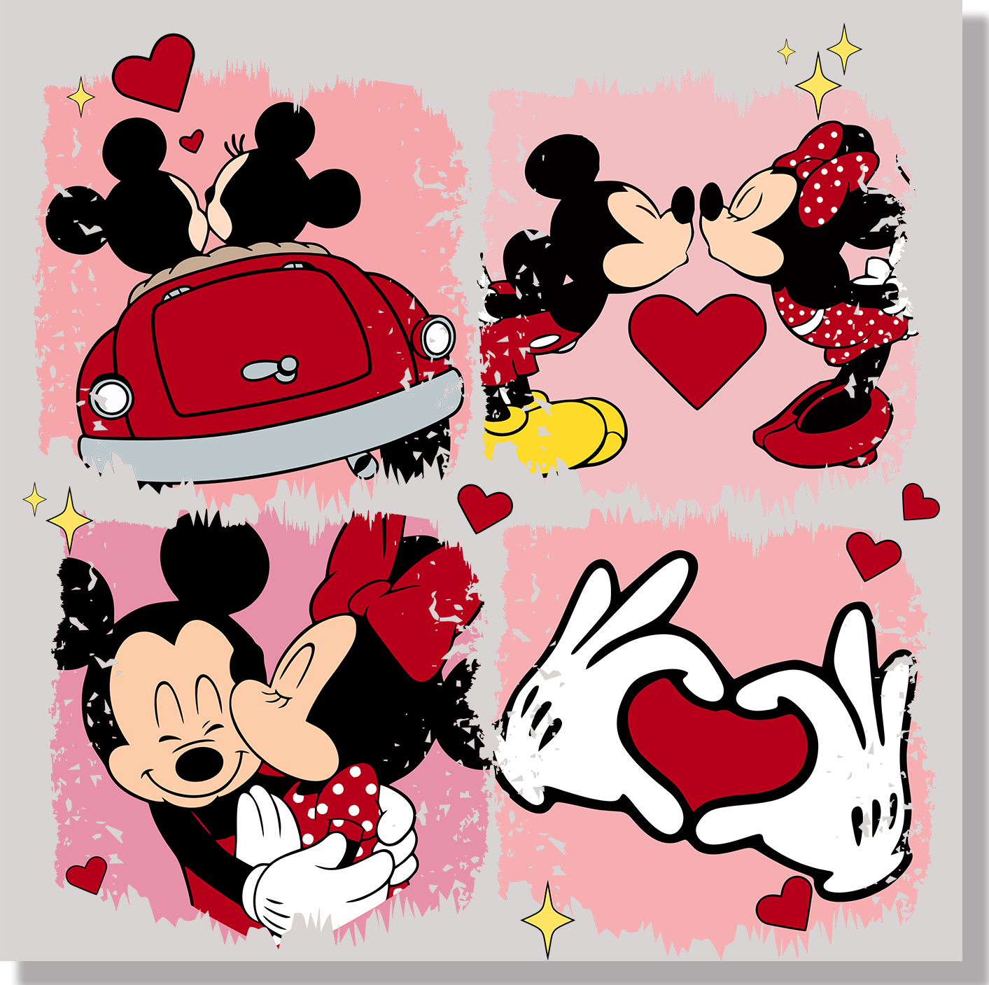 Mickey And Minnie Valentines Day DTF Transfer