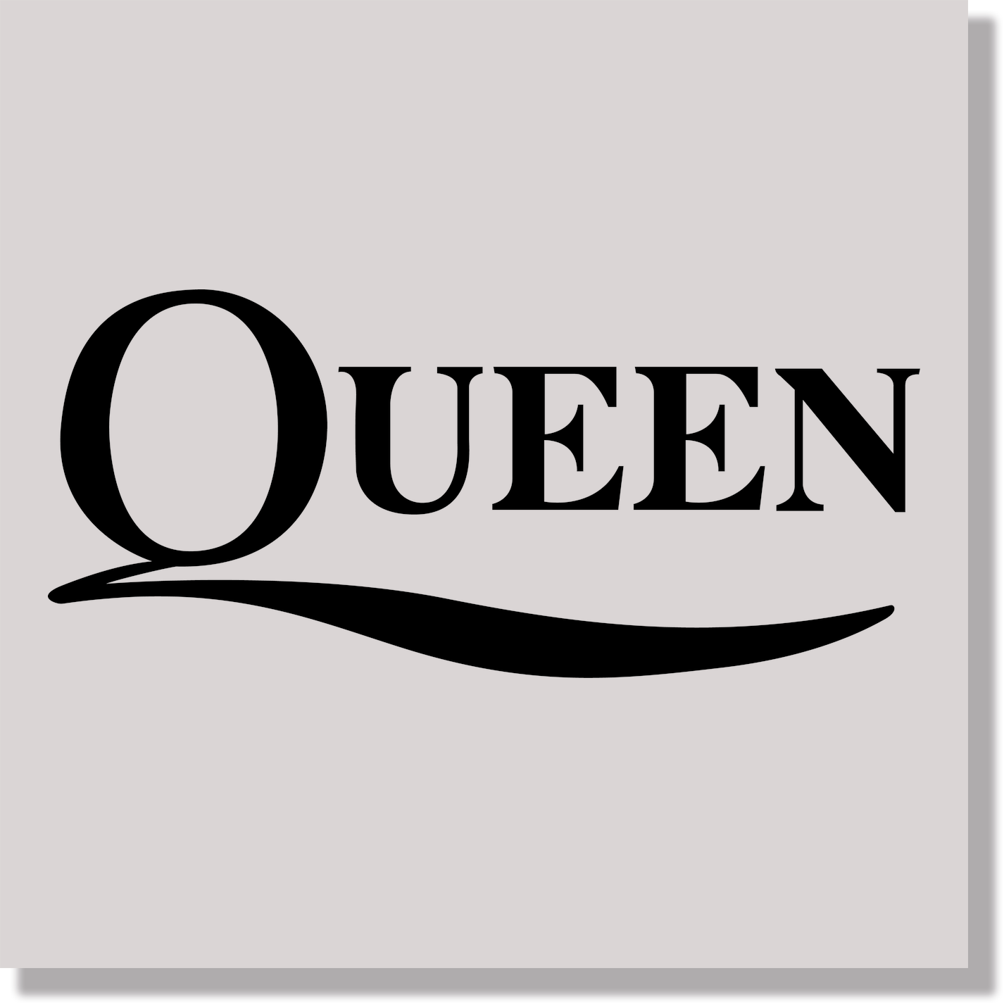 music queen band logo black DTF Transfer
