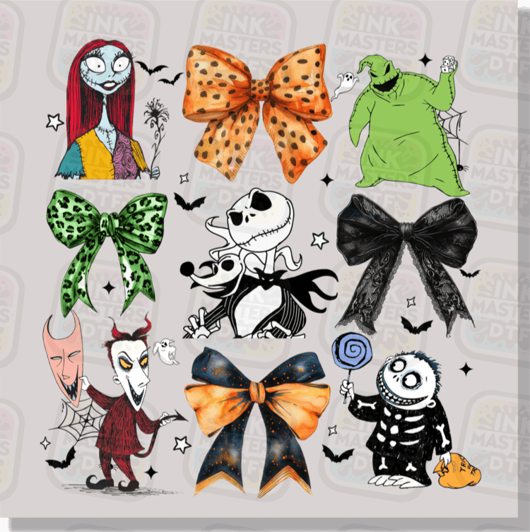 Bows And NIghtmare DTF Transfer - Ink Masters DTF