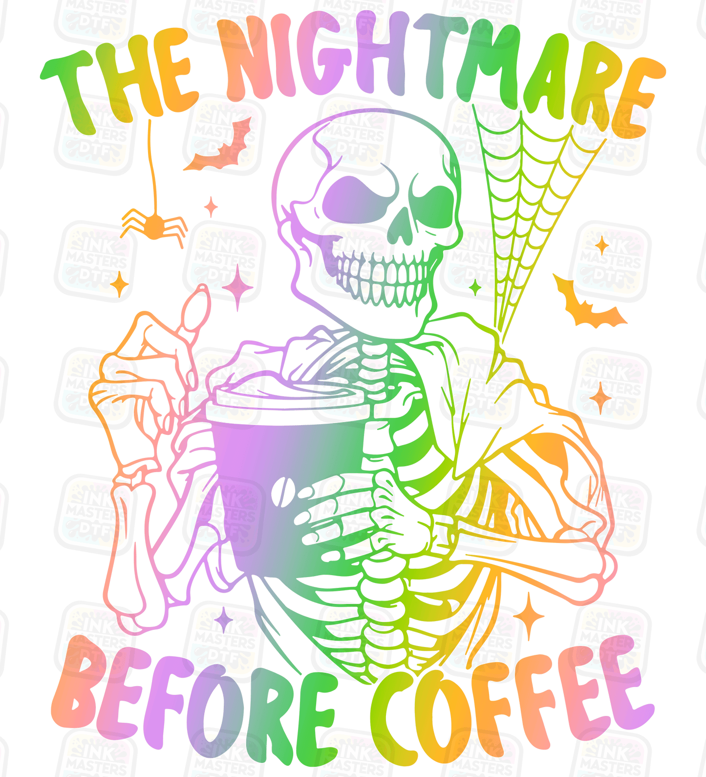 The Nightmare Before Coffee DTF Transfer - Ink Masters DTF