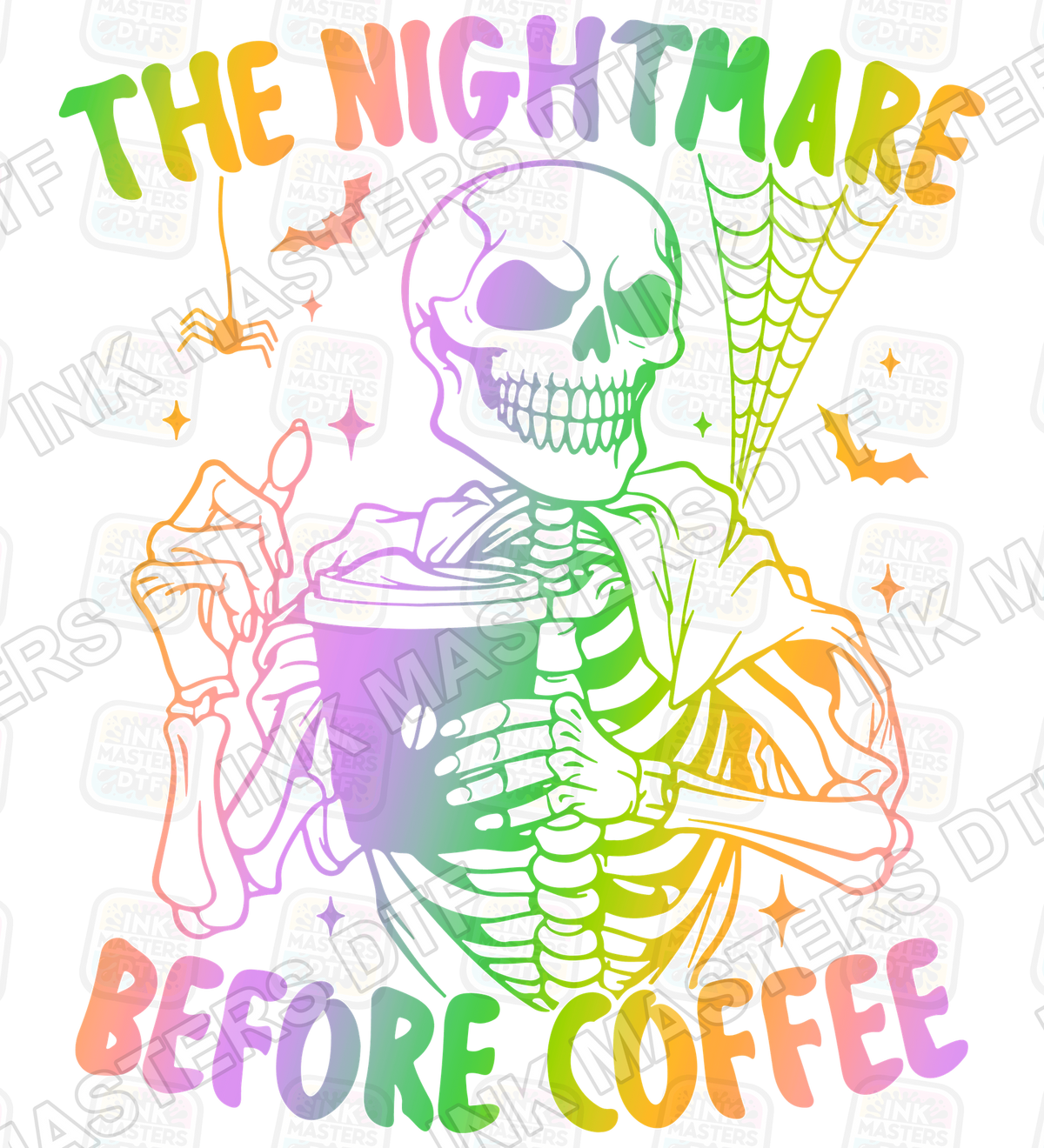 The Nightmare Before Coffee DTF Transfer - Ink Masters DTF