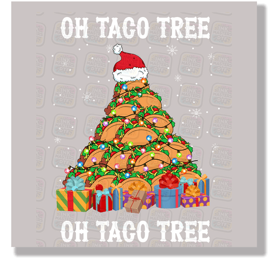 Oh Taco Tree Oh Taco Tree (White Text) DTF Transfer - Ink Masters DTF