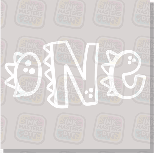 One First Birthday Dino Theme DTF Transfer - Ink Masters DTF