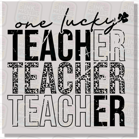 One Lucky Teacher DTF Transfer - Ink Masters DTF