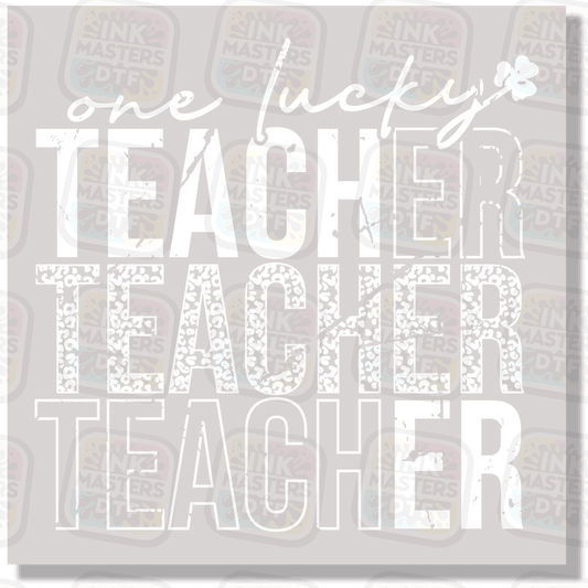 One Lucky Teacher DTF Transfer - Ink Masters DTF