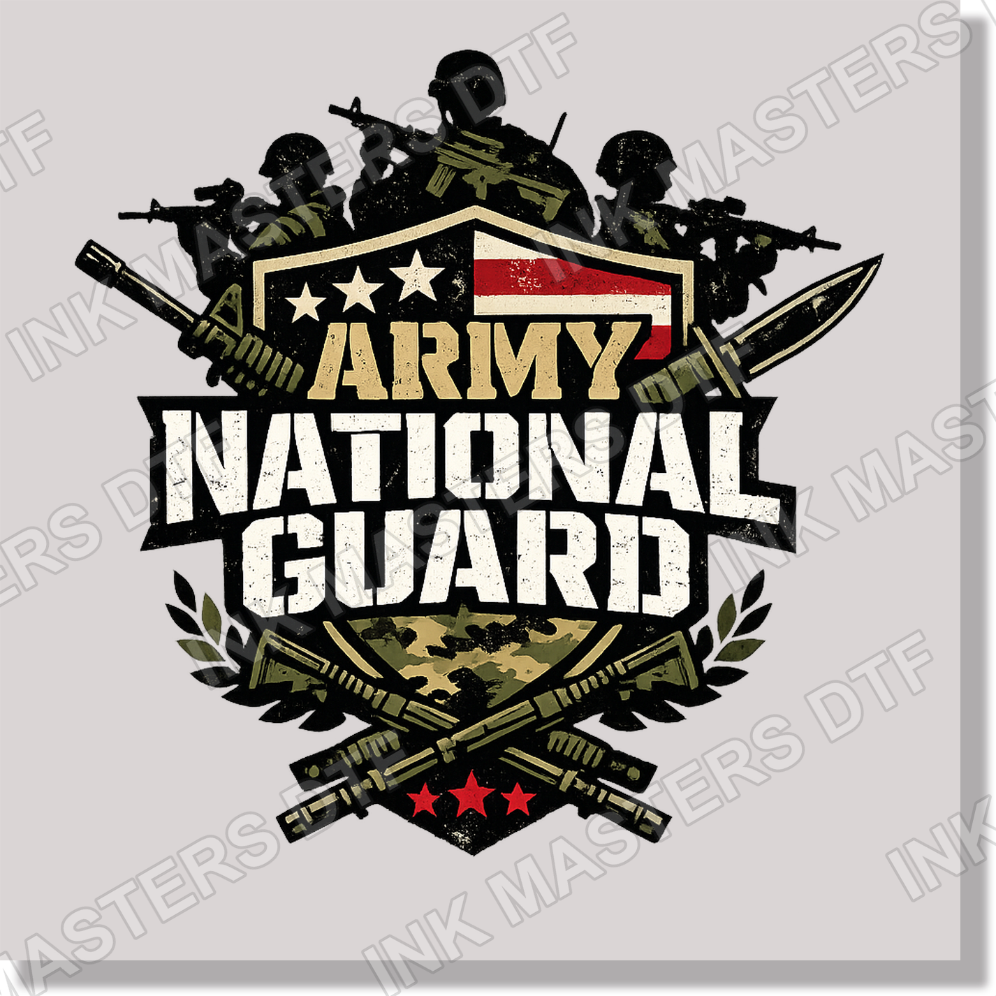 Army National Guard Soldiers Camo DTF Transfer