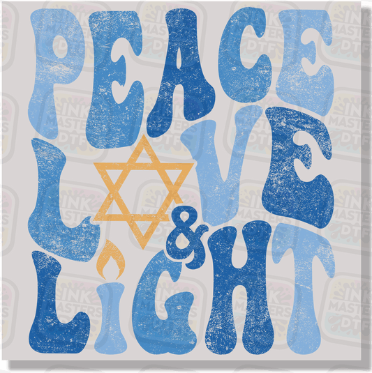 Peace Love & Light DTF Transfer - Ink Masters DTF