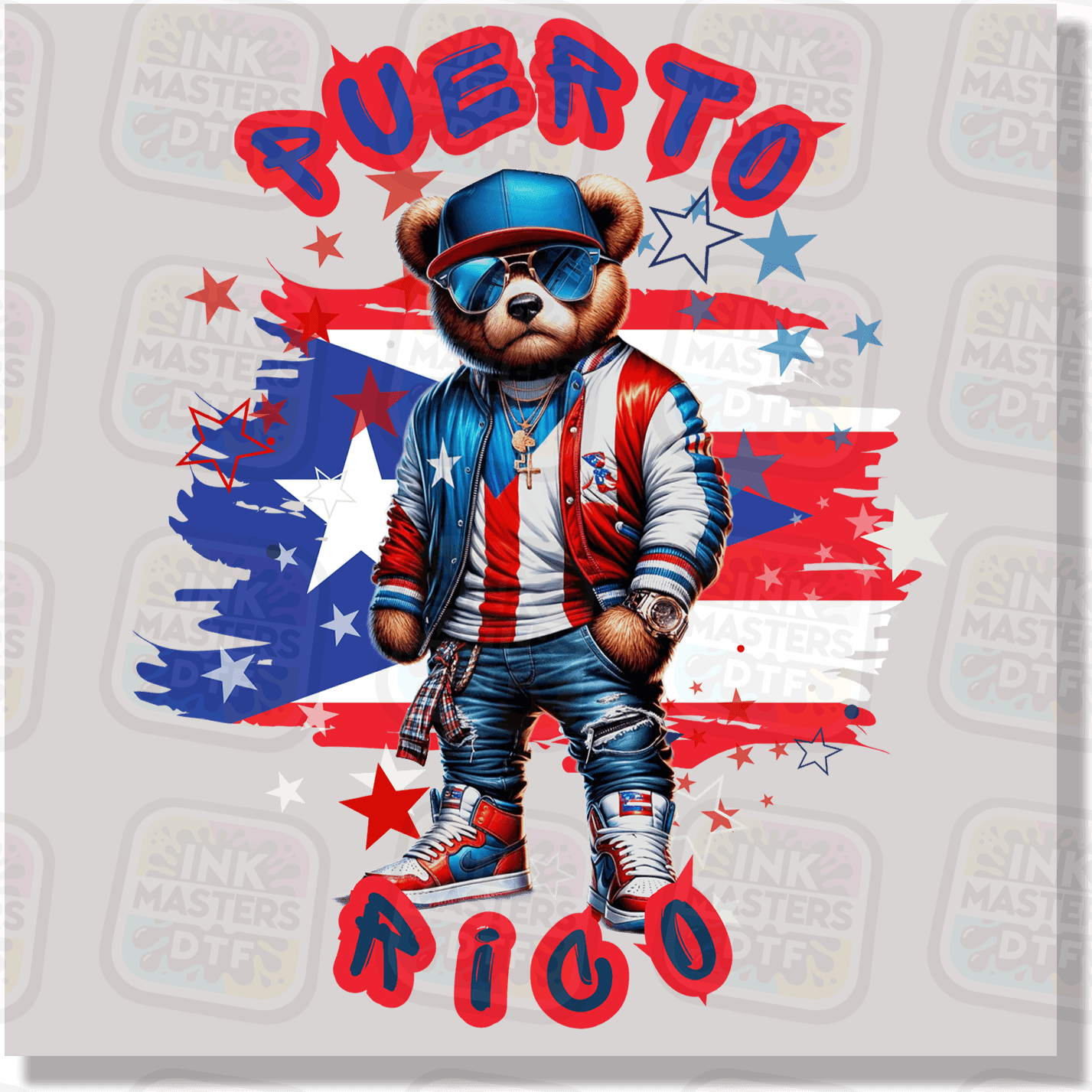 Puerto Rico Bear DTF Transfer - Ink Masters DTF