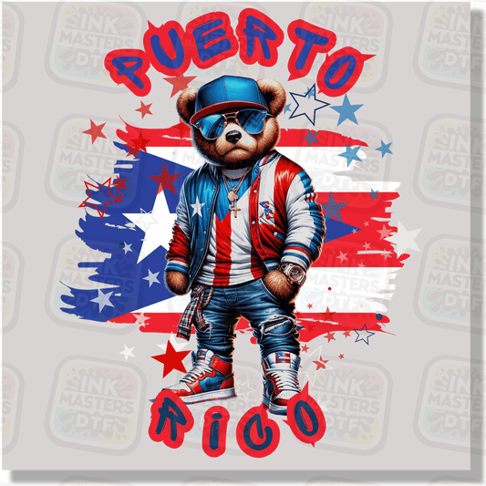 Puerto Rico Bear DTF Transfer - Ink Masters DTF