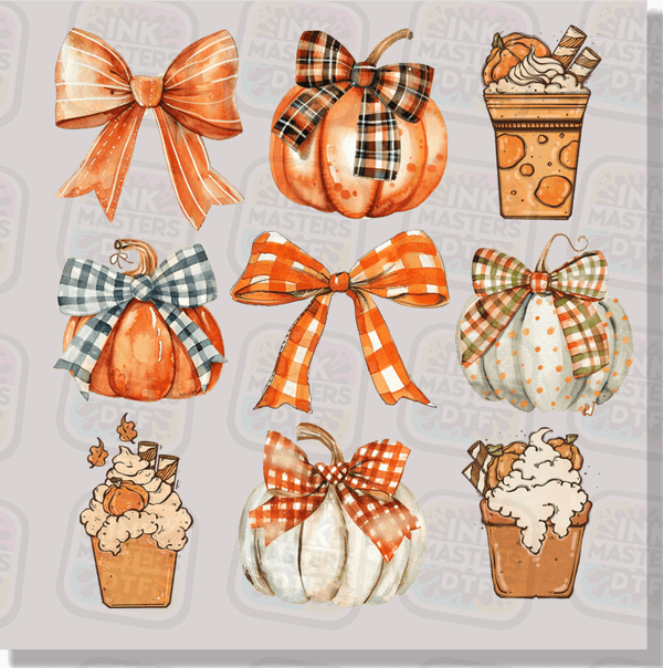 Pumpkin Spice And Bows DTF Transfer - Ink Masters DTF