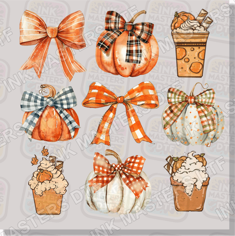 Pumpkin Spice And Bows DTF Transfer - Ink Masters DTF