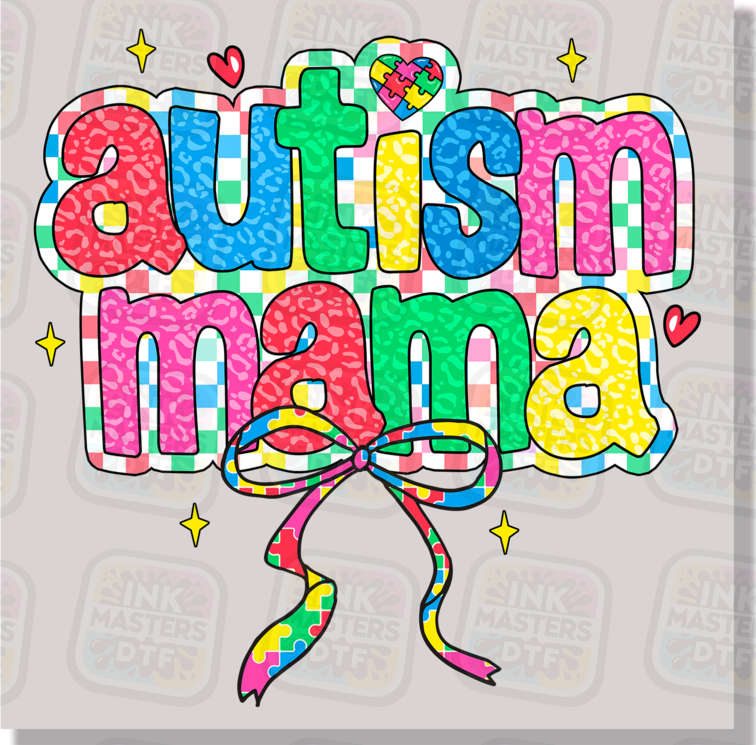 Retro Autism Mama Coquette DTF Transfer
