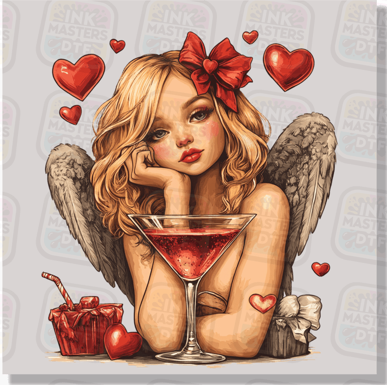 Retro Cupid Girl DTF Transfer - Ink Masters DTF
