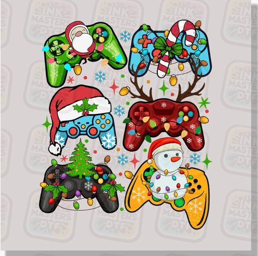 Retro Christmas Gamer DTF Transfer - Ink Masters DTF