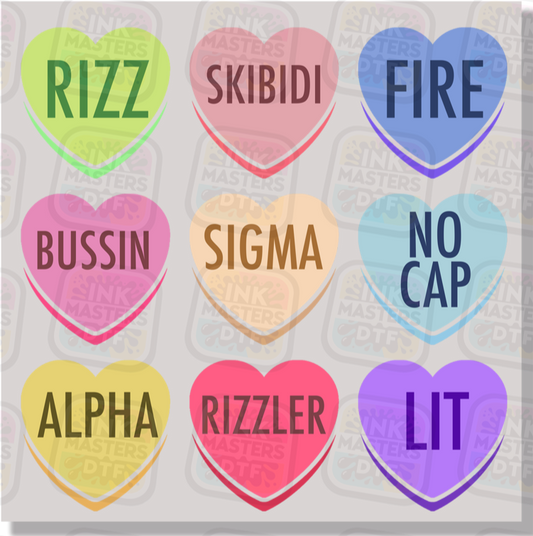 Rizz Skibidi Valentine DTF Transfer - Ink Masters DTF