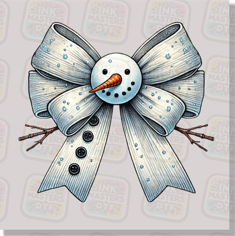 Snowman Bow DTF Transfer - Ink Masters DTF