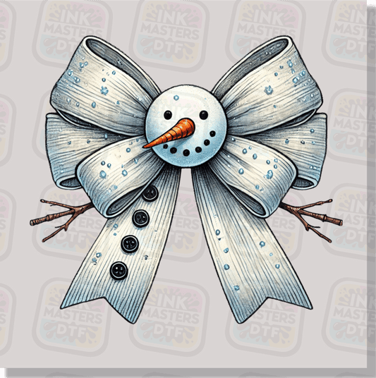 Snowman Bow DTF Transfer - Ink Masters DTF