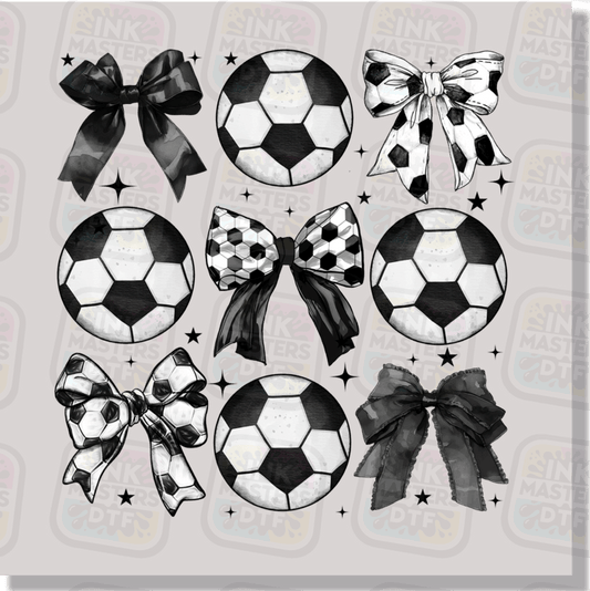 Soccer And Bows DTF Transfer - Ink Masters DTF
