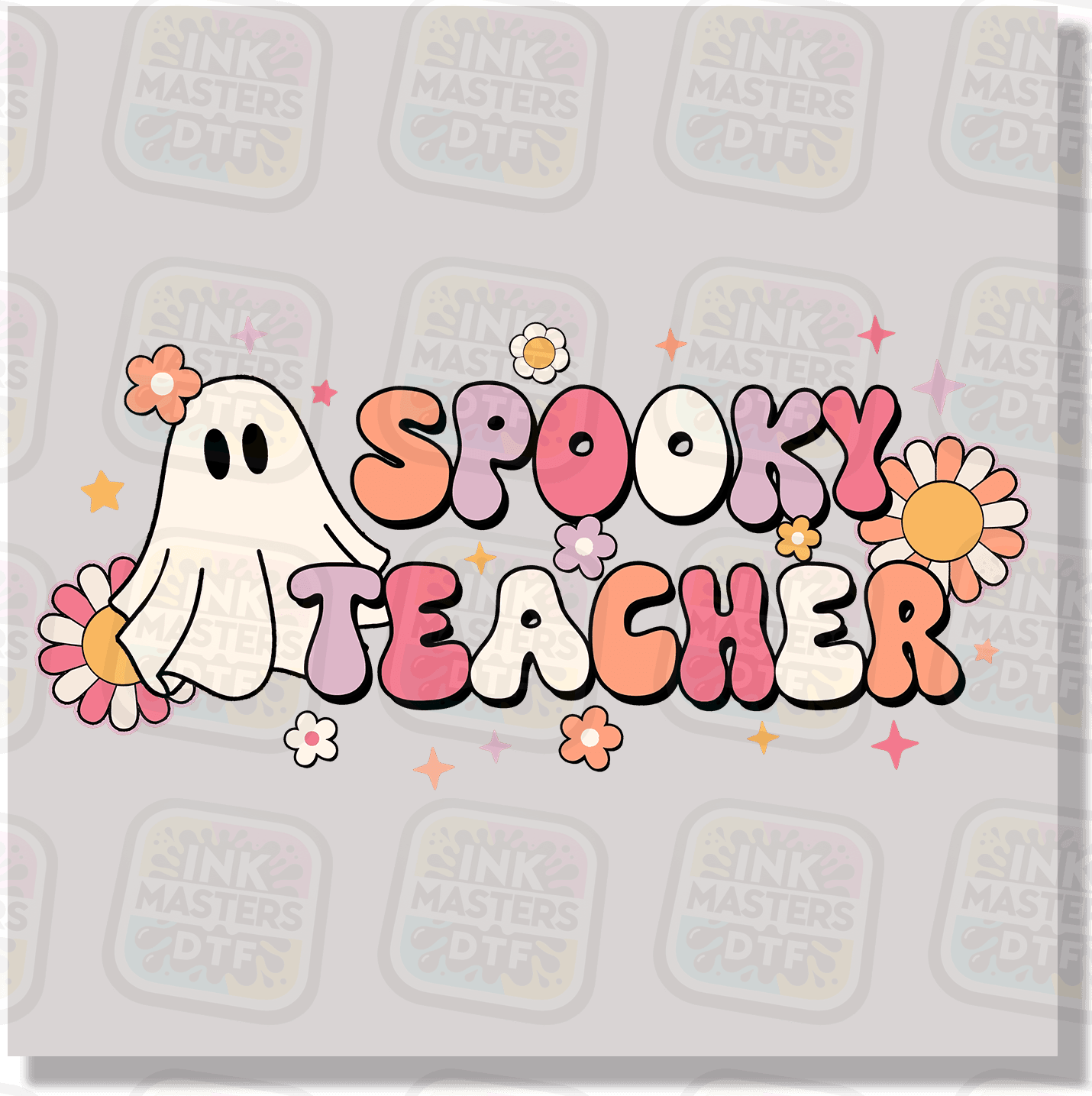 Spooky Teacher With Flowers DTF Transfer - Ink Masters DTF