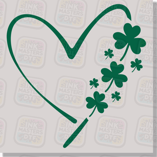 St. Patty's Day Heart DTF Transfer - Ink Masters DTF