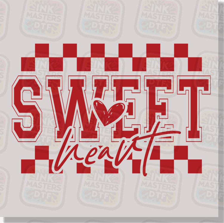 Sweet Heart Red Text DTF Transfer - Ink Masters DTF