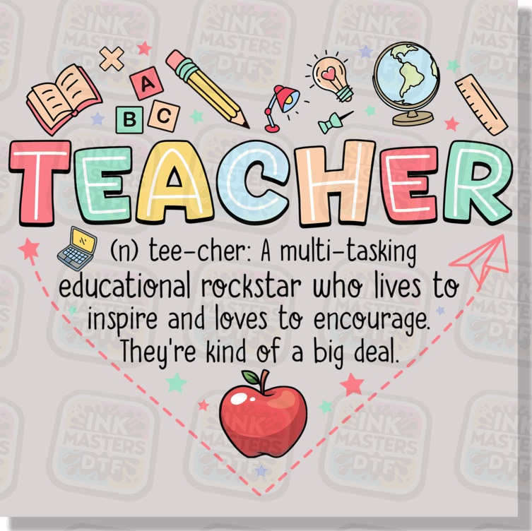 Teacher Definition In Heart DTF Transfer - Ink Masters DTF