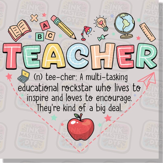 Teacher Definition In Heart DTF Transfer - Ink Masters DTF