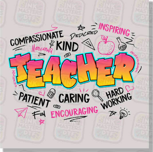Teacher Graffiti DTF Transfer - Ink Masters DTF