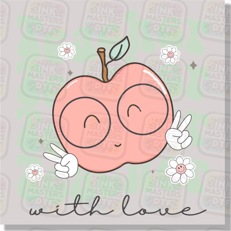 Teacher With Love DTF Transfer - Ink Masters DTF