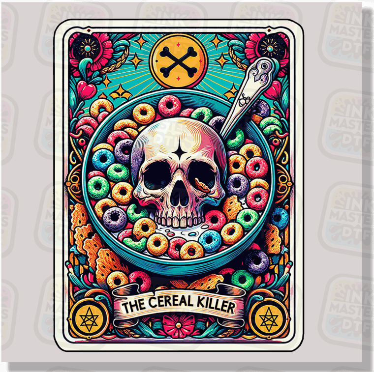 The Cereal Killer Tarot Card DTF Transfer - Ink Masters DTF