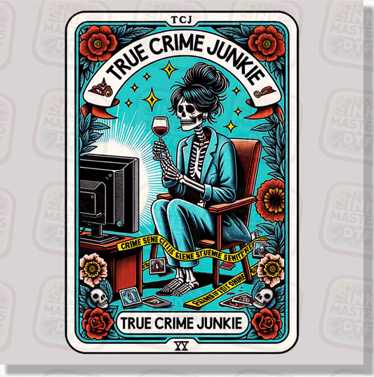 The True Crime Junkie Tarot Card DTF Transfer - Ink Masters DTF