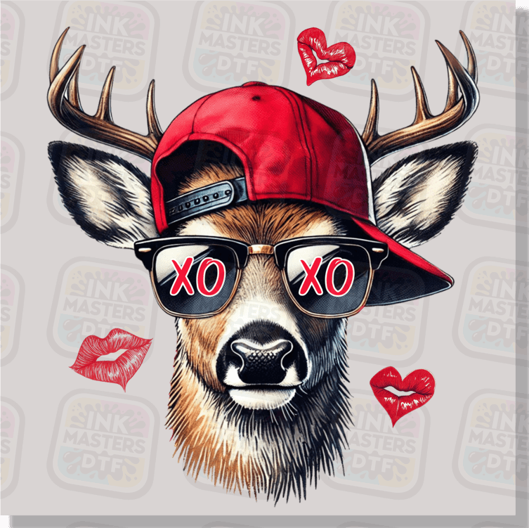 Hunting For Love Valentine Deer DTF Transfer