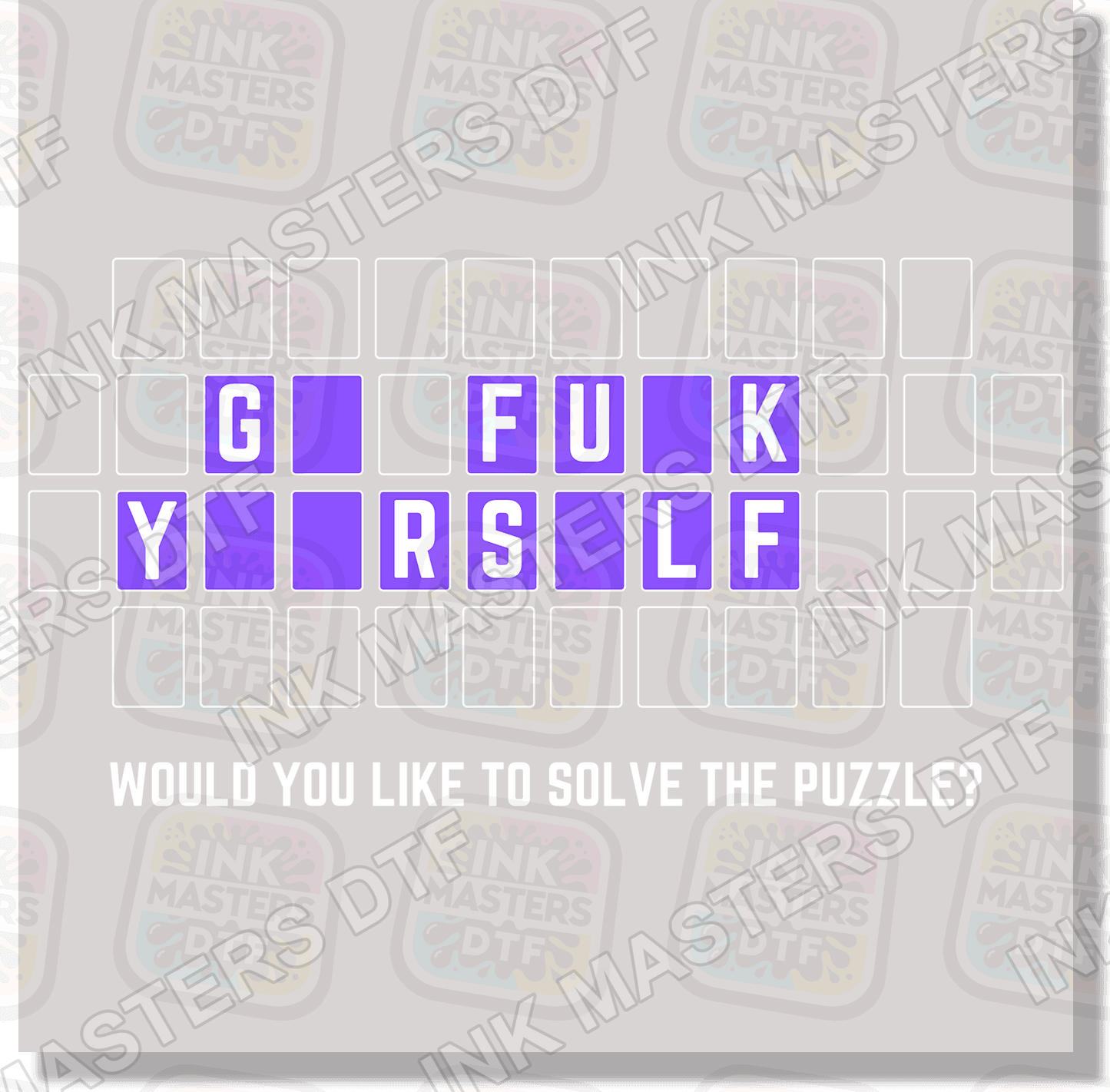 Would You Like To Solve The Puzzle? DTF Transfer - Ink Masters DTF