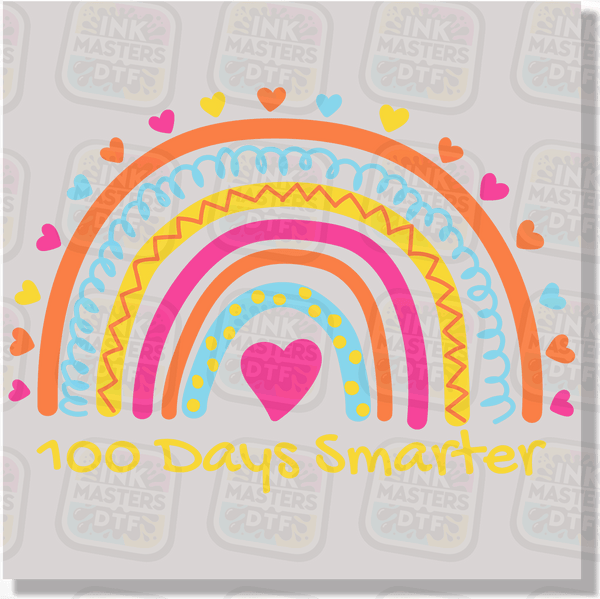 100 Days Of School Rainbow DTF Transfer - Ink Masters DTF