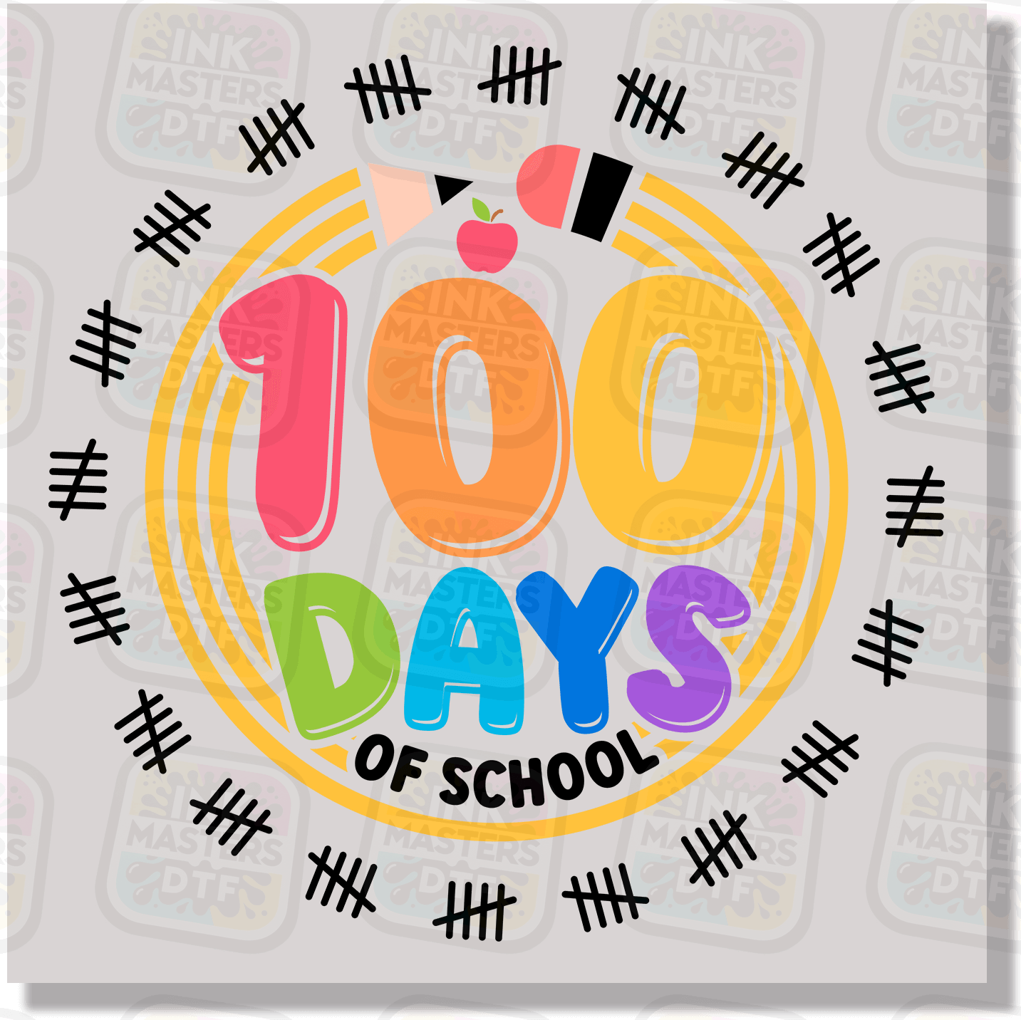 100 Days Of School DTF Transfer - Ink Masters DTF