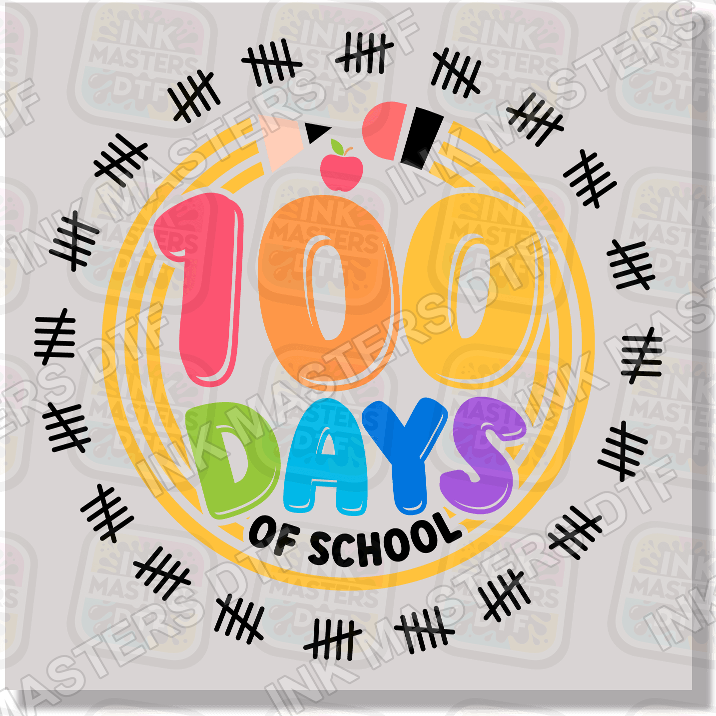 100 Days Of School DTF Transfer - Ink Masters DTF