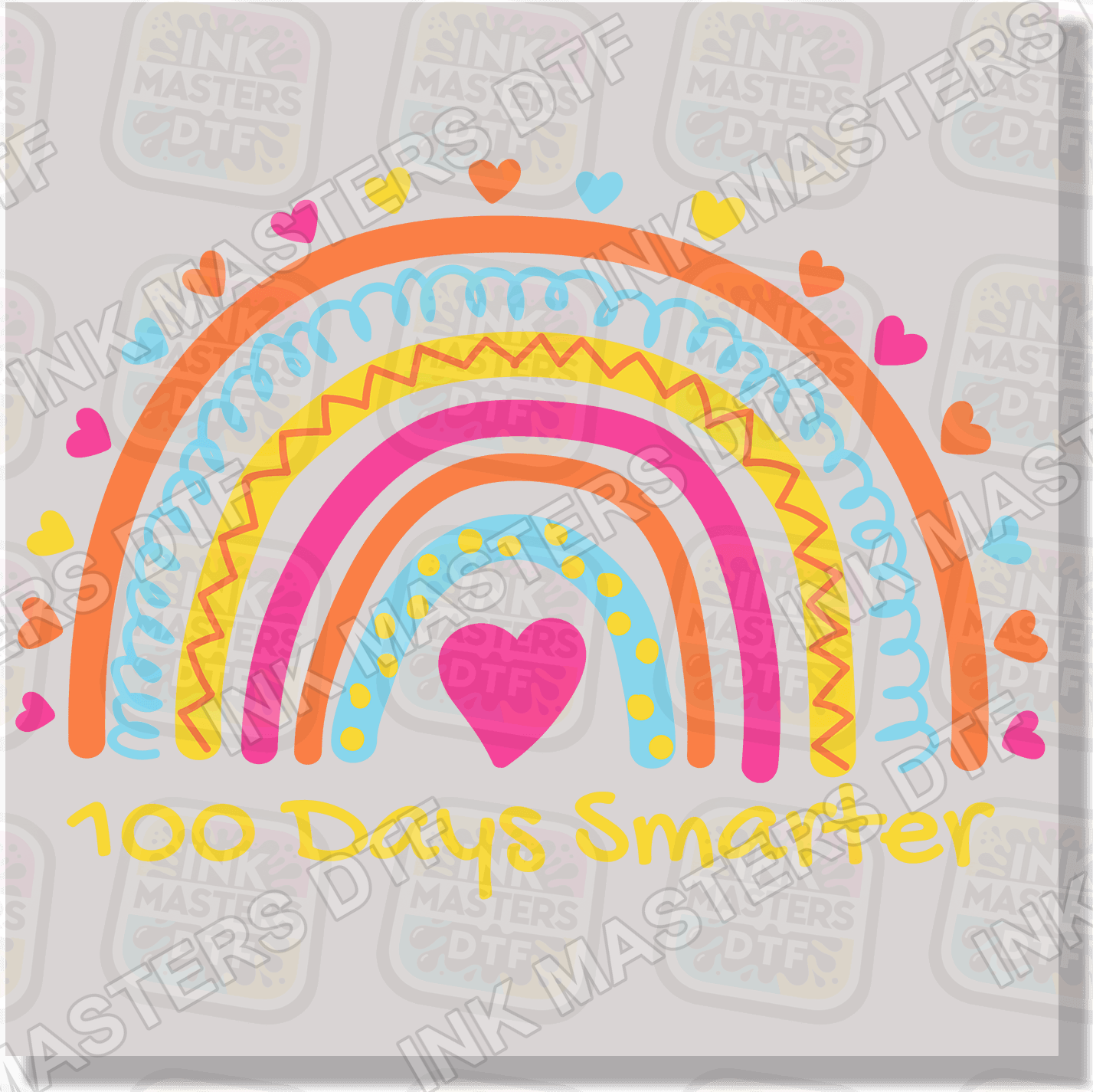 100 Days Of School Rainbow DTF Transfer - Ink Masters DTF