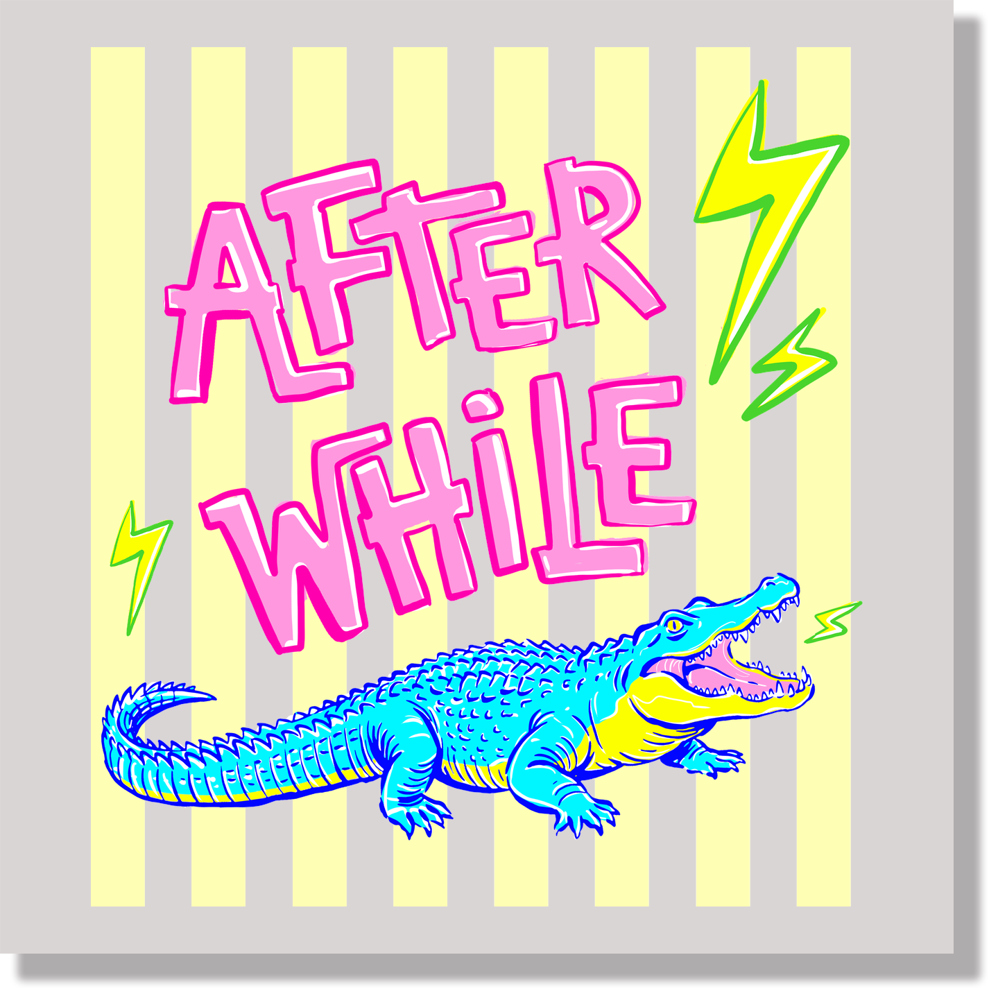 After While Crocodile funny DTF Transfer