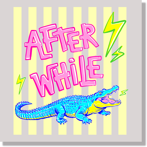 After While Crocodile funny DTF Transfer
