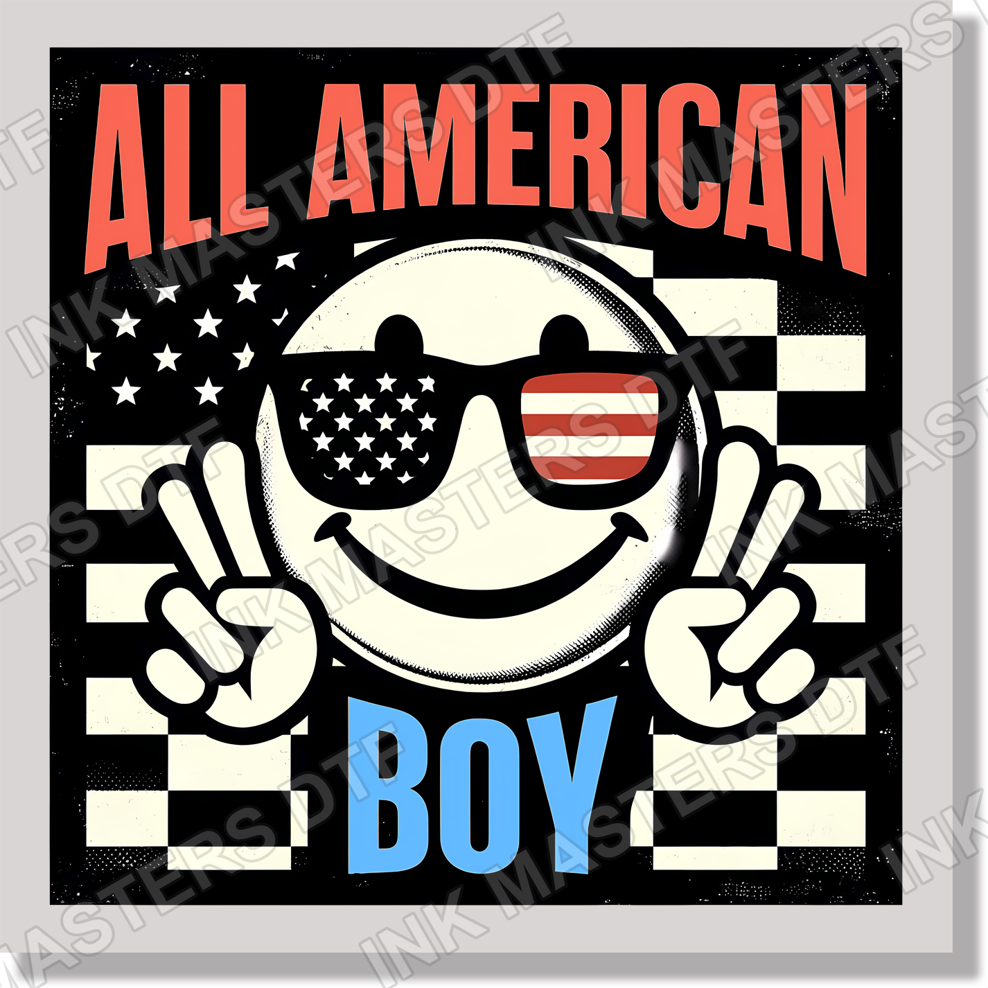 All American Boy Fourth Of July Kids  DTF Transfer