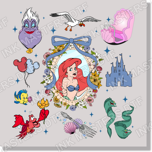 Ariel Collage DTF Transfer